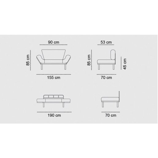 Slika Dvosjed na razvlačenje NITTA bež